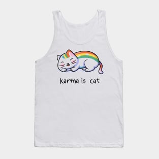 Karma Is A Cat Tank Top